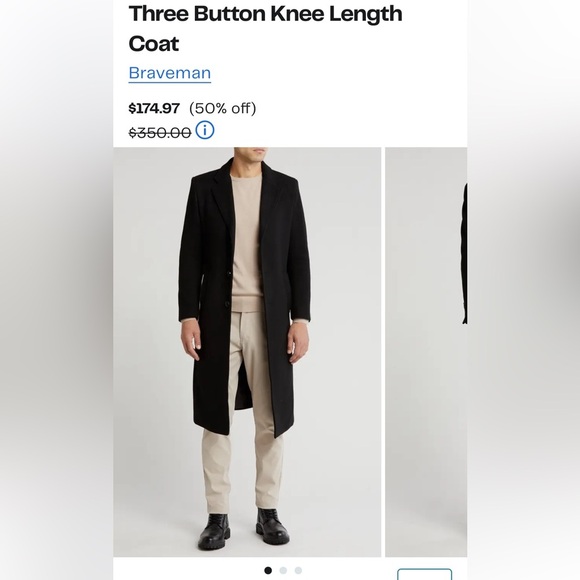 Three botton knee length coat - Picture 12 of 12